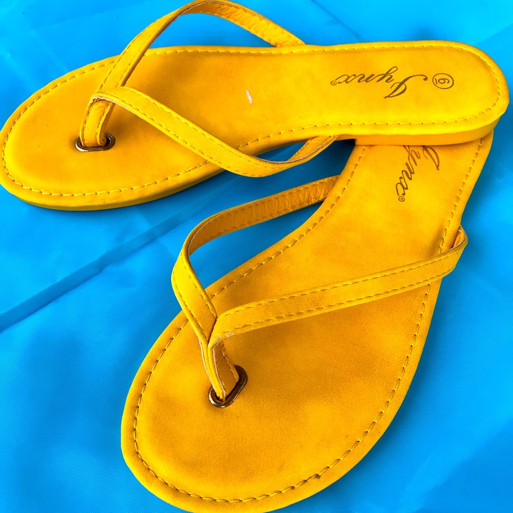 Canary Yellow Summer Slippers